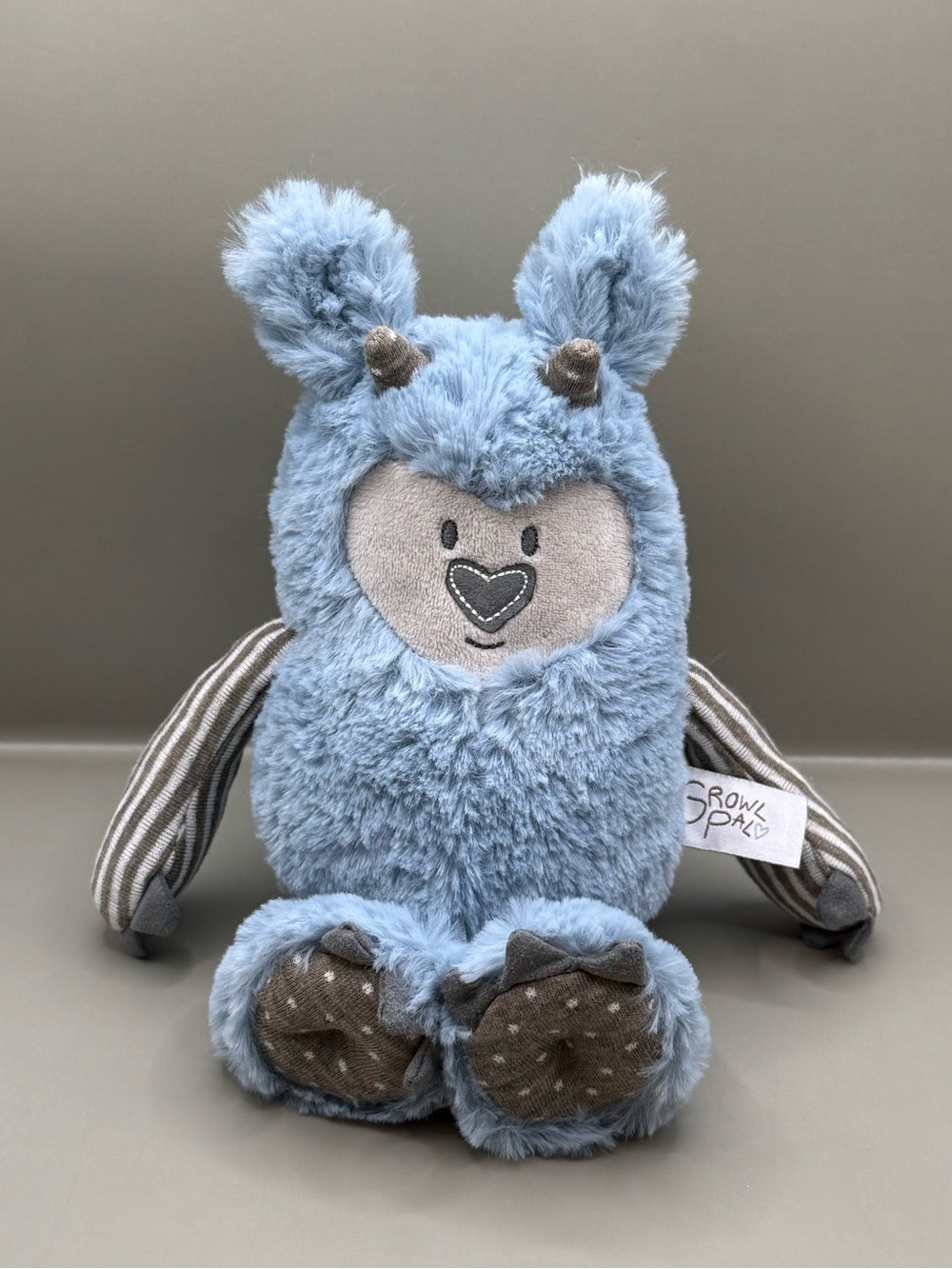 Demdaco Here For You Growl Pal Plush Stuffed Animal Baby Blue